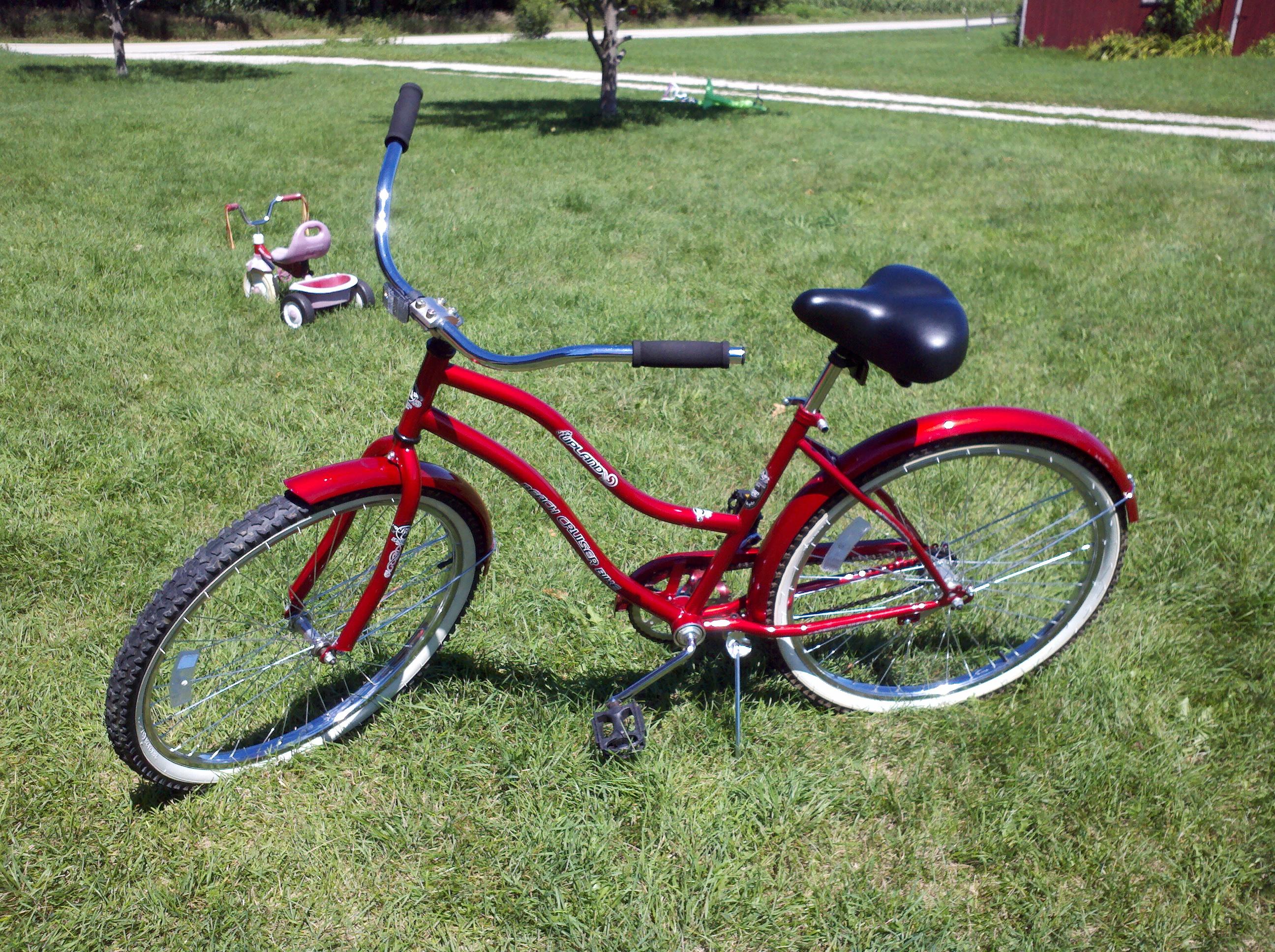 shiny red bike